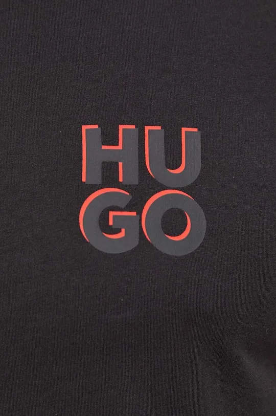 črna Bombažna kratka majica HUGO 2-pack