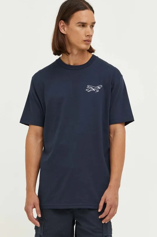 σκούρο μπλε Βαμβακερό μπλουζάκι DC Ανδρικά