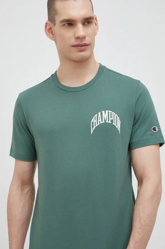 zelená Bavlnené tričko Champion