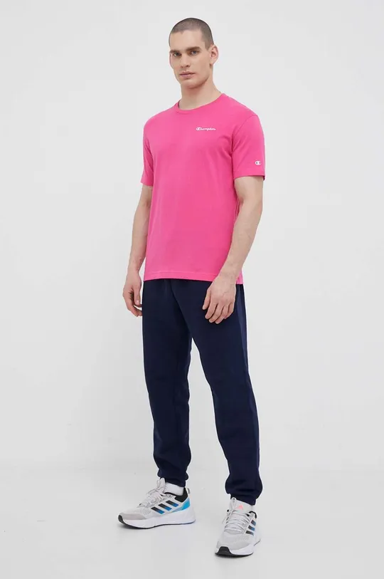 Champion t-shirt in cotone rosa