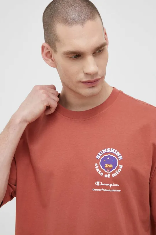 pomarańczowy Champion t-shirt bawełniany Męski