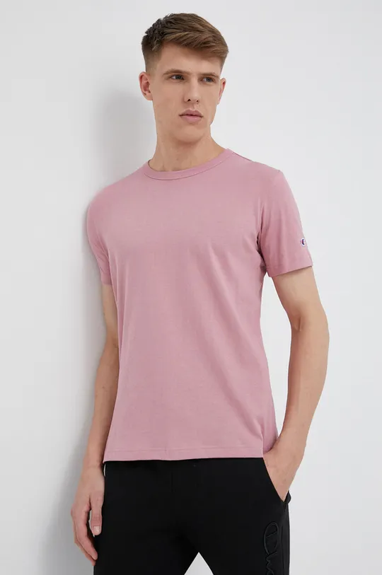 ροζ Βαμβακερό μπλουζάκι Champion