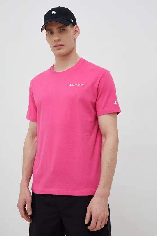 розовый Хлопковая футболка Champion Мужской