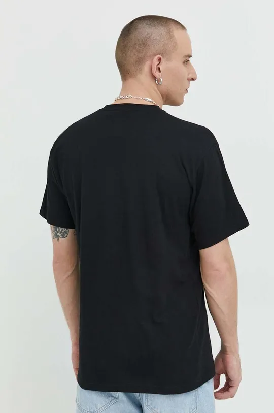 Bombažna kratka majica Vans črna