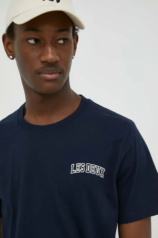 granatowy Les Deux t-shirt bawełniany