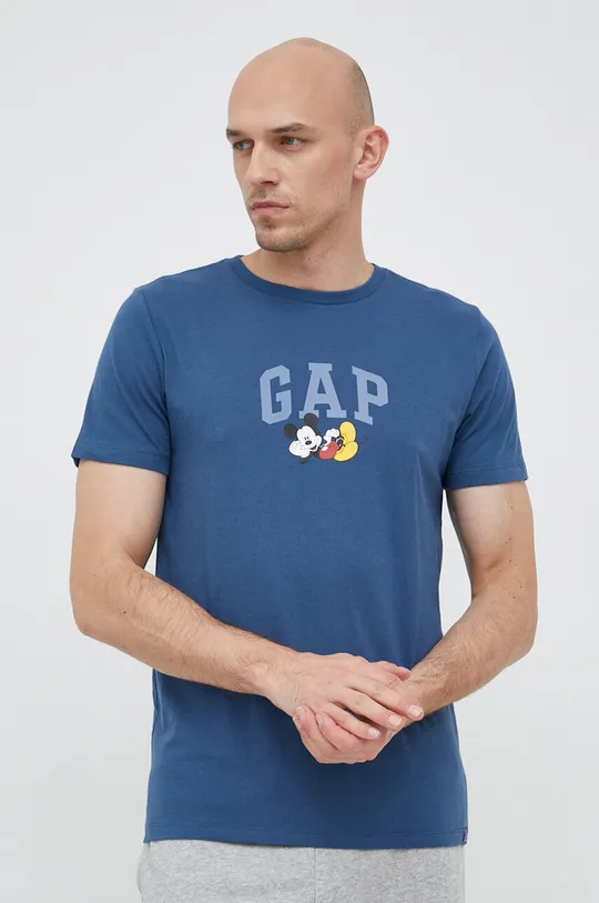 granatowy GAP t-shirt bawełniany x Disney Męski