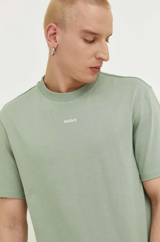 πράσινο Βαμβακερό μπλουζάκι HUGO