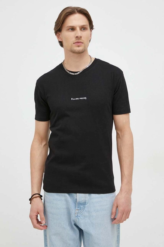 black Filling Pieces cotton t-shirt Core Slim Fit