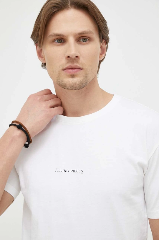 white Filling Pieces cotton t-shirt Core Slim Fit