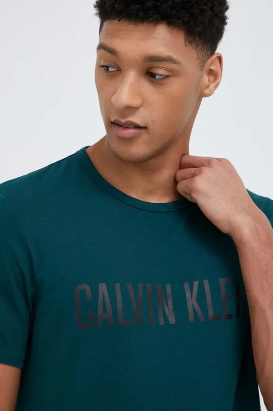 zielony Calvin Klein Underwear t-shirt lounge bawełniany