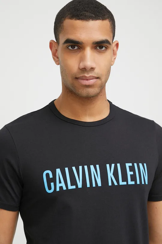 μαύρο Βαμβακερό t-shirt Calvin Klein Underwear Ανδρικά