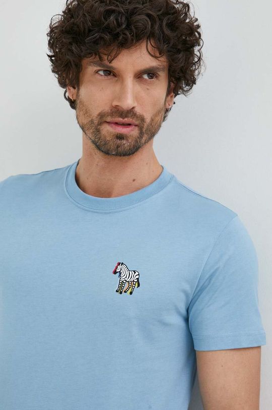 jasny niebieski PS Paul Smith t-shirt bawełniany Męski