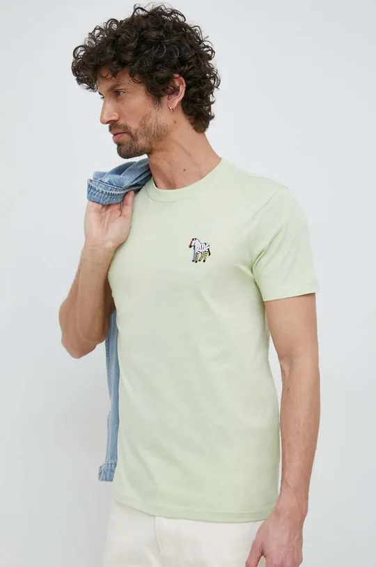 zelená Bavlnené tričko PS Paul Smith Pánsky