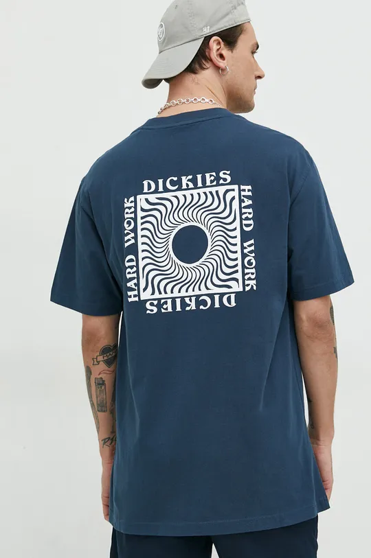 темно-синій Бавовняна футболка Dickies