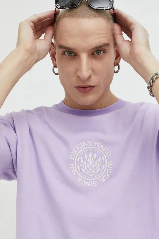 fioletowy Dickies t-shirt bawełniany