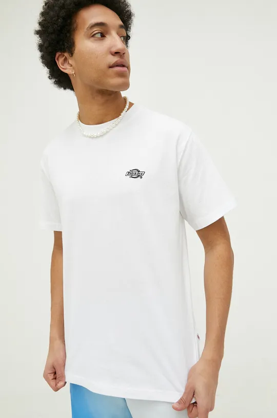 bela Bombažna kratka majica Dickies