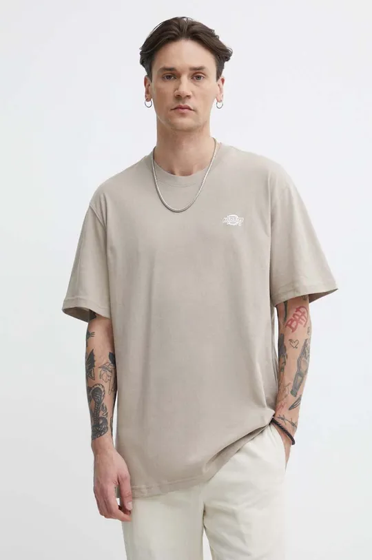 beige Calvin Klein Jeans Sort vaflet T-shirt med lange ærmer og monogram-badge Men’s