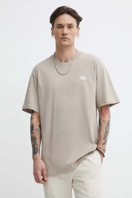 beżowy Dickies t-shirt bawełniany Męski