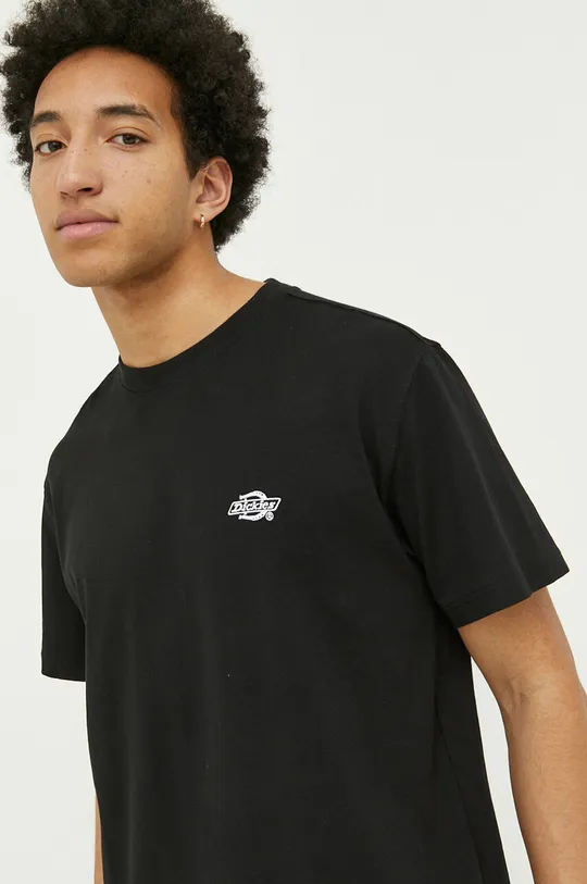μαύρο Βαμβακερό μπλουζάκι Dickies