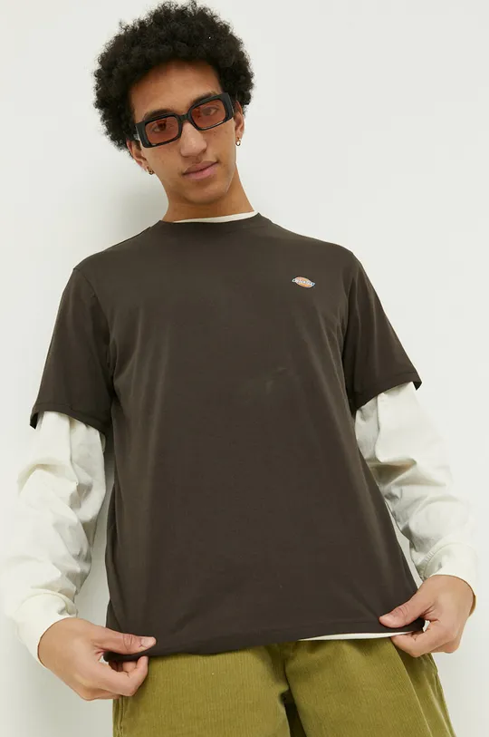 dark brown Dickies cotton t-shirt
