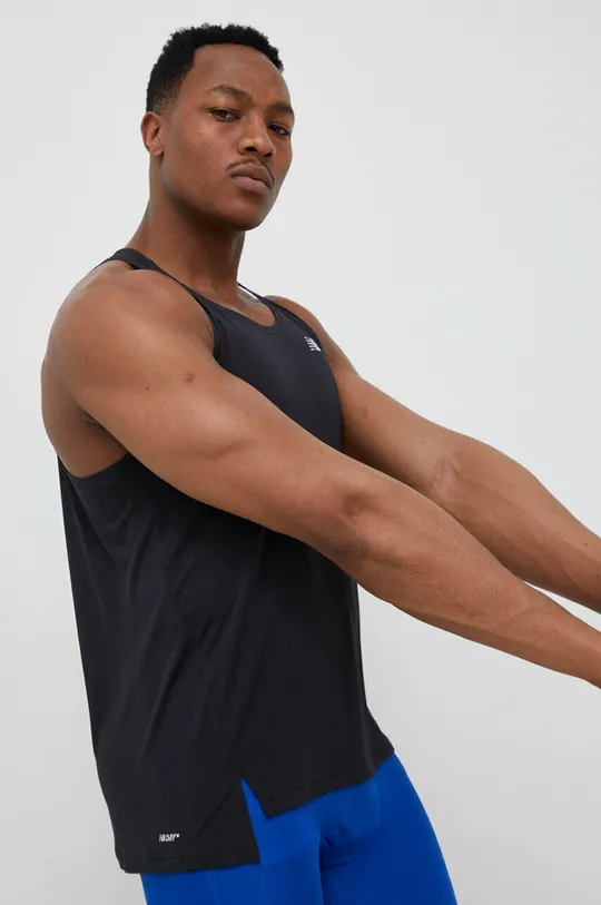 μαύρο Μπλουζάκι για τρέξιμο New Balance Accelerate Ανδρικά
