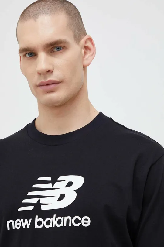 чорний Бавовняна футболка New Balance