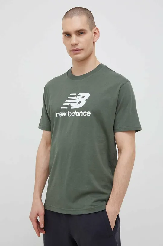 New Balance tricou din bumbac  Materialul de baza: 100% Bumbac Banda elastica: 70% Bumbac, 30% Poliester