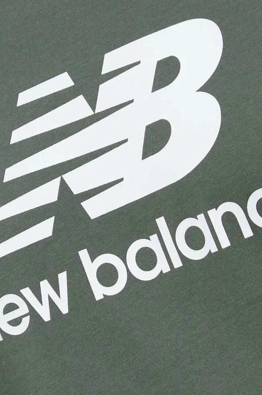 зелёный Хлопковая футболка New Balance