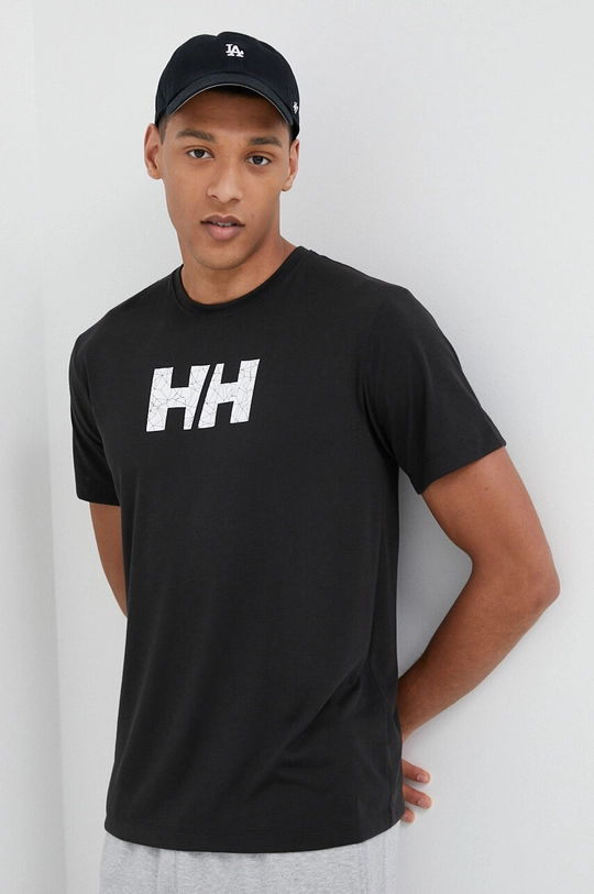 czarny Helly Hansen t-shirt Męski