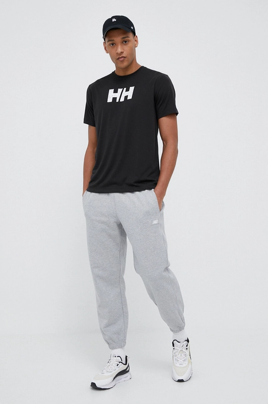 Μπλουζάκι Helly Hansen μαύρο