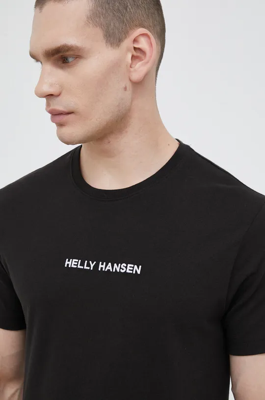 negru Helly Hansen tricou din bumbac