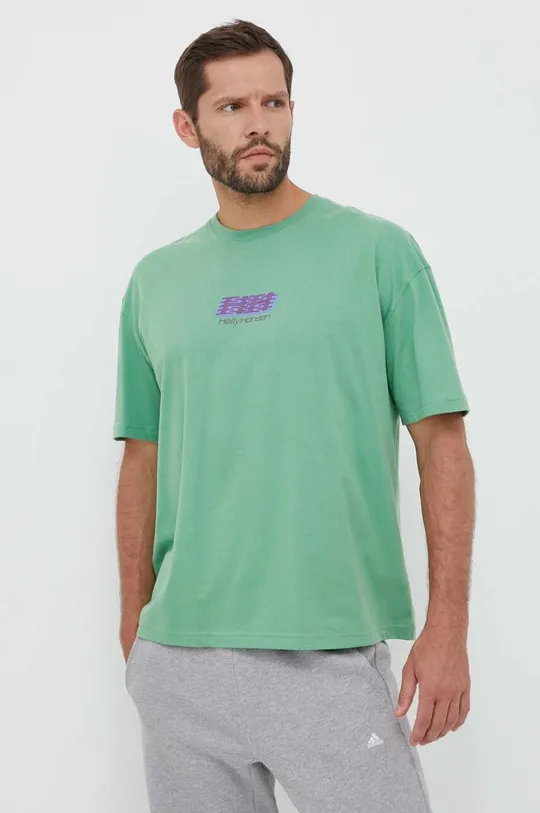 Βαμβακερό μπλουζάκι Helly Hansen x Even Suswg πράσινο