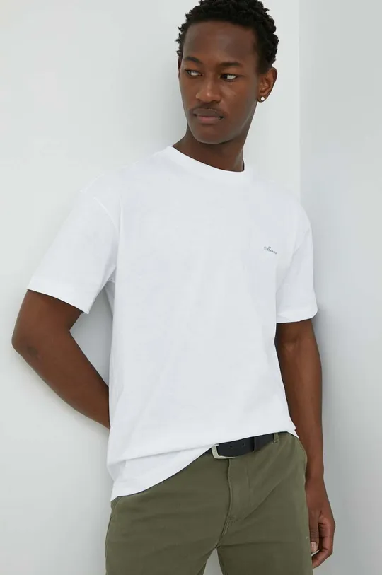 bela Bombažna kratka majica Mercer Amsterdam Moški