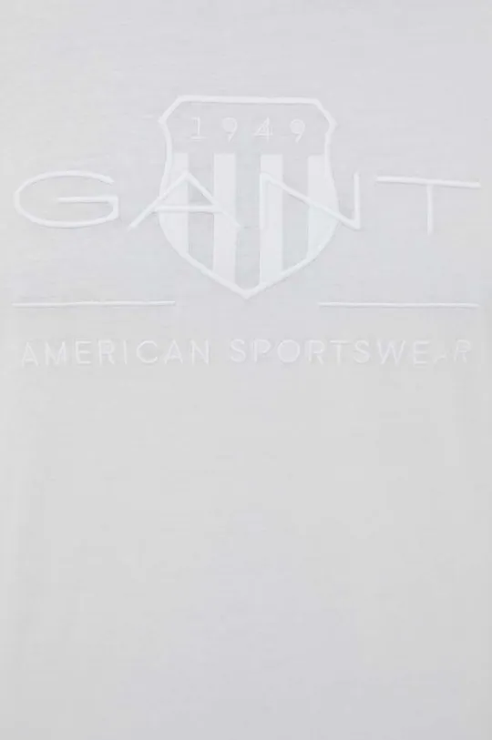 λευκό Βαμβακερό μπλουζάκι Gant