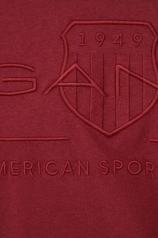 κόκκινο Βαμβακερό μπλουζάκι Gant