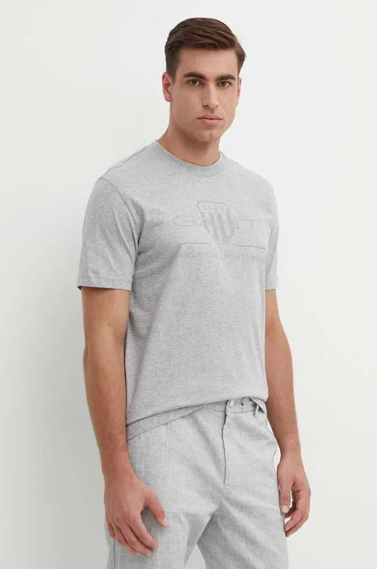 sivá Bavlnené tričko Gant