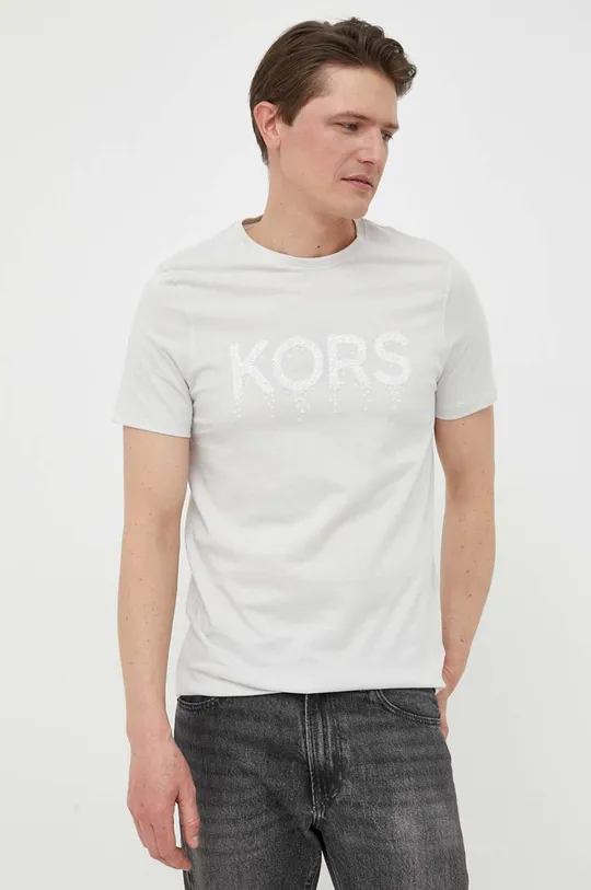 szary Michael Kors t-shirt bawełniany Męski