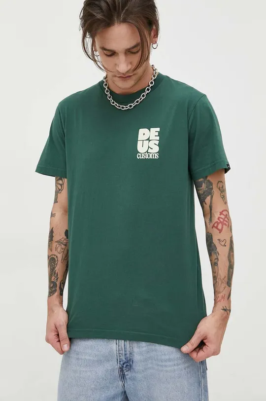 πράσινο Βαμβακερό μπλουζάκι Deus Ex Machina