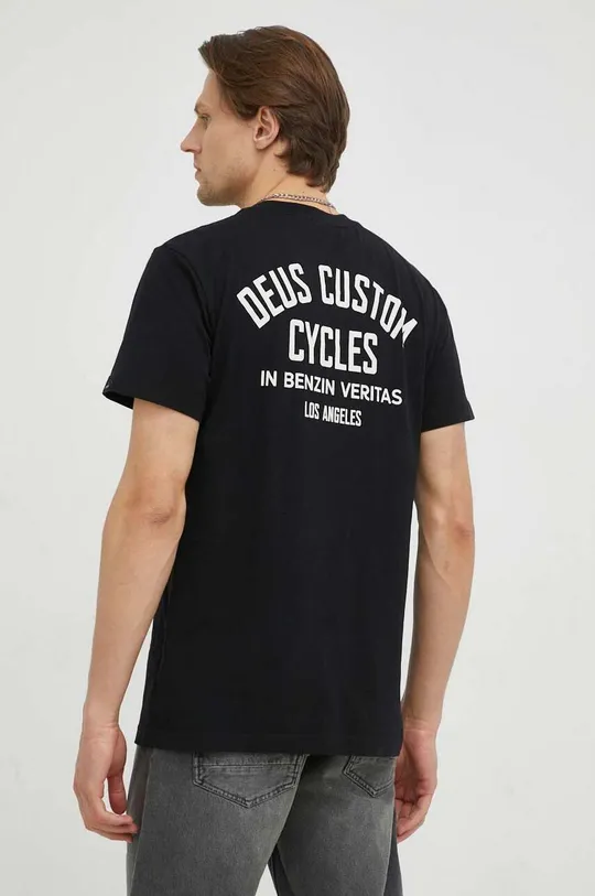 črna Bombažna kratka majica Deus Ex Machina Moški