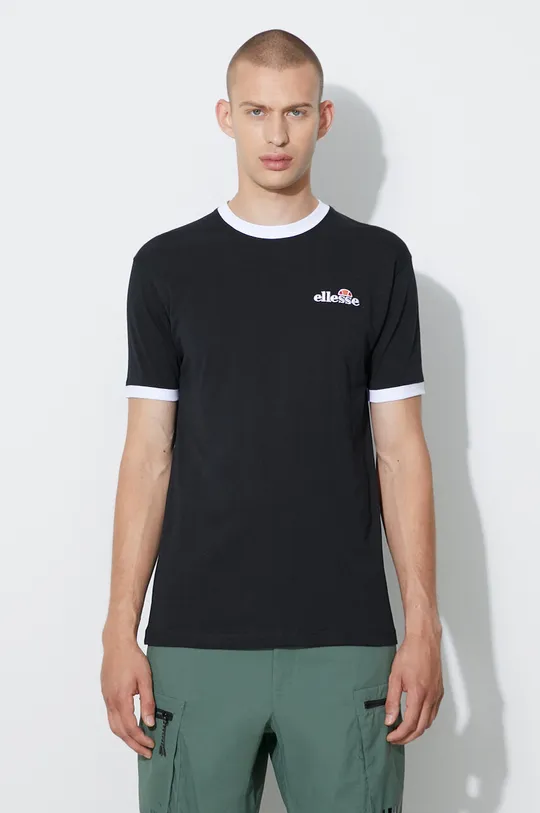 czarny Ellesse t-shirt bawełniany Meduno T-Shirt Męski