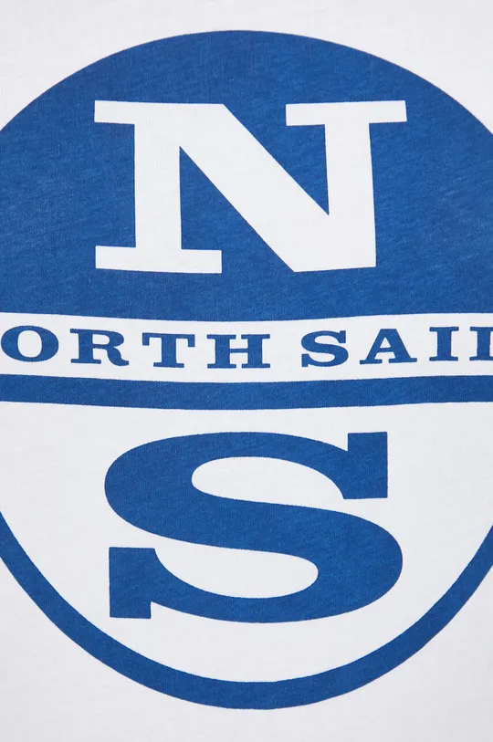 biały North Sails t-shirt bawełniany