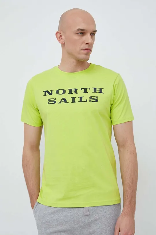 zielony North Sails t-shirt bawełniany