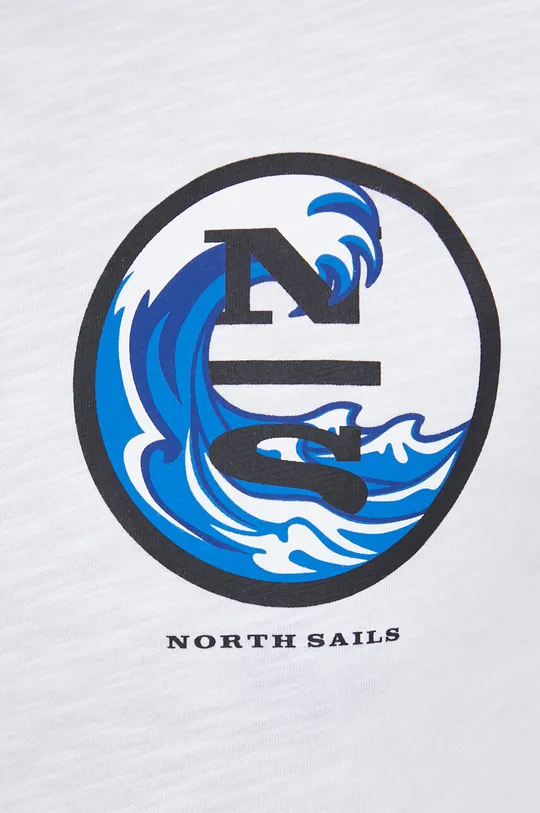 λευκό Βαμβακερό μπλουζάκι North Sails