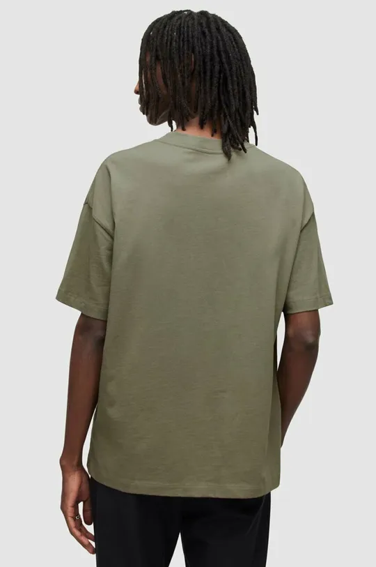 zielony AllSaints t-shirt bawełniany HARDING SS CREW