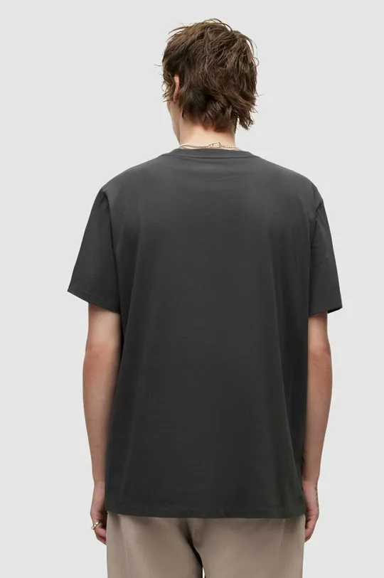 μαύρο Βαμβακερό μπλουζάκι AllSaints