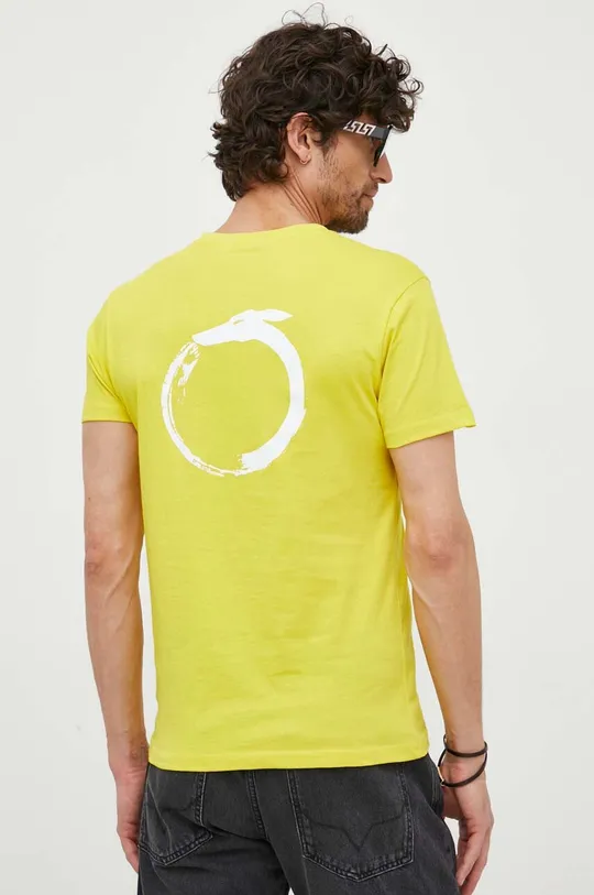 κίτρινο Βαμβακερό μπλουζάκι Trussardi Ανδρικά