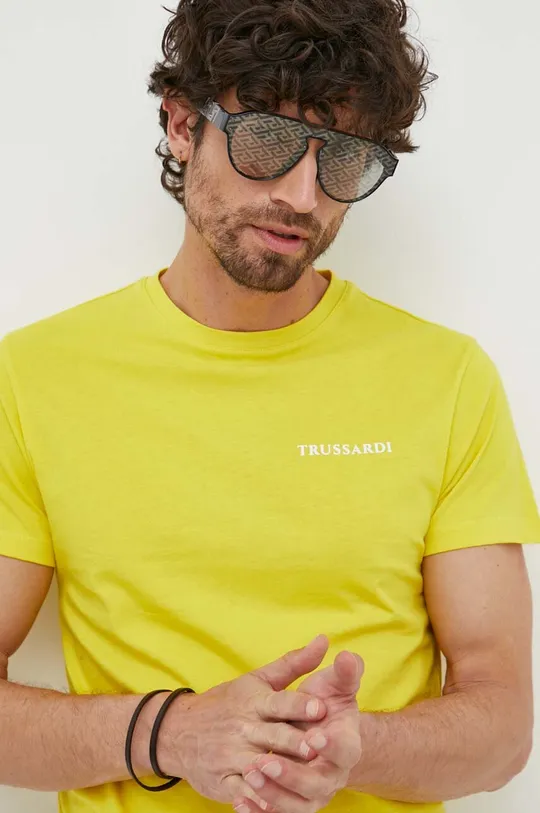 жовтий Бавовняна футболка Trussardi