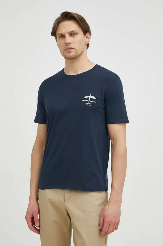 mornarsko plava Pamučna majica Mustang Style Alex C Print