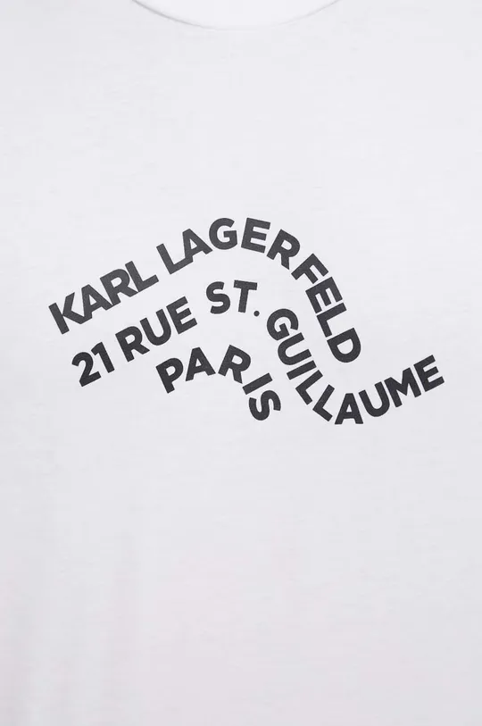 bijela Pamučna majica Karl Lagerfeld