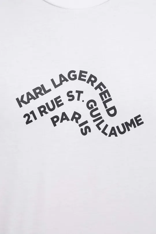 biały Karl Lagerfeld t-shirt bawełniany